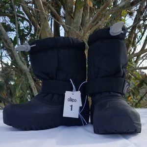 NWT Boys Circo Nigel Black Thermolite Boots Size 1